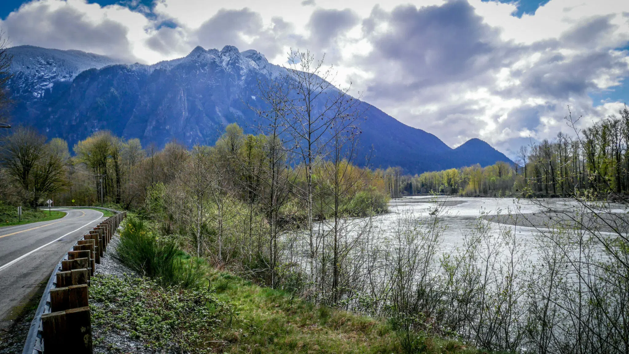 Snoqualmie River and Mount Si landscape